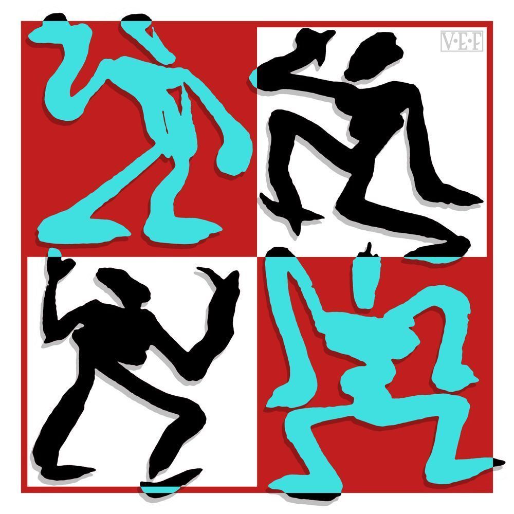 Four Sumi E Figures Art | Art of Van Evan Fuller