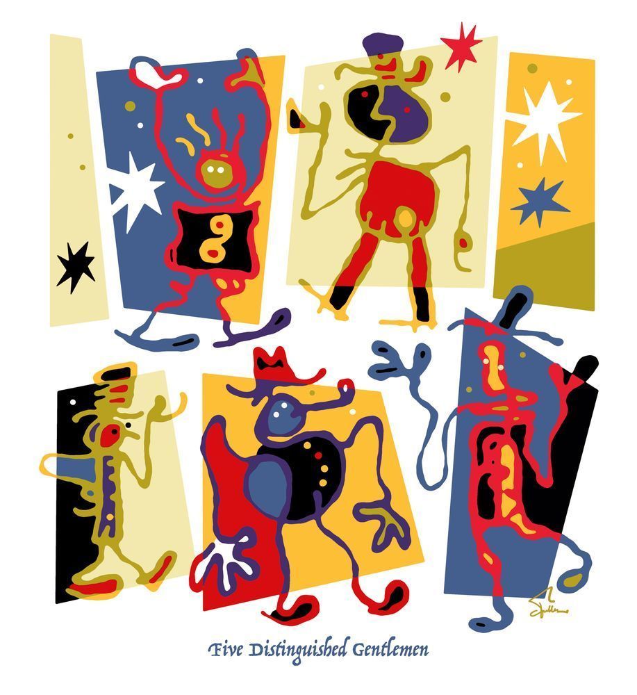 Five Distinguished Gentlemen Art | Art of Van Evan Fuller