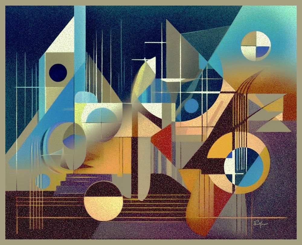 Geometric Improvisation Vi Art | Art of Van Evan Fuller