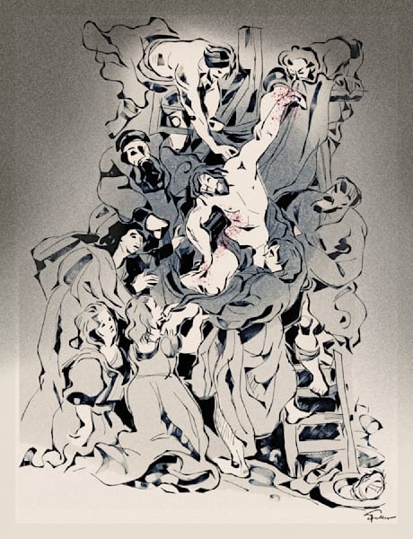 Descent From the Cross, after Rubens