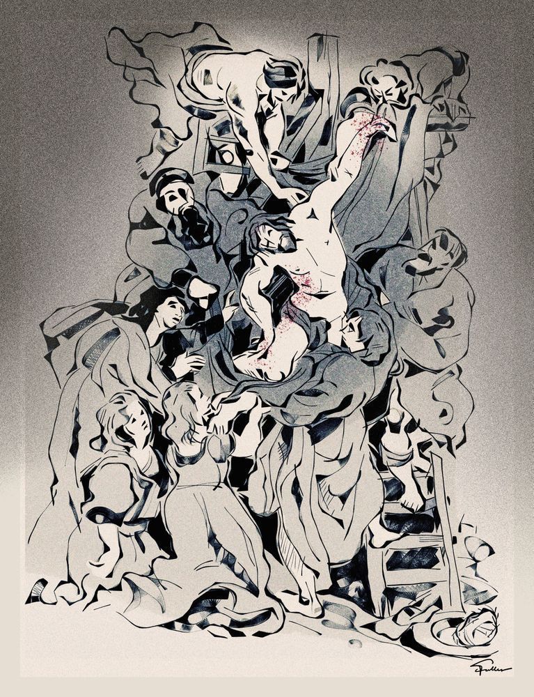 Descent From The Cross, After Rubens Art | Art of Van Evan Fuller