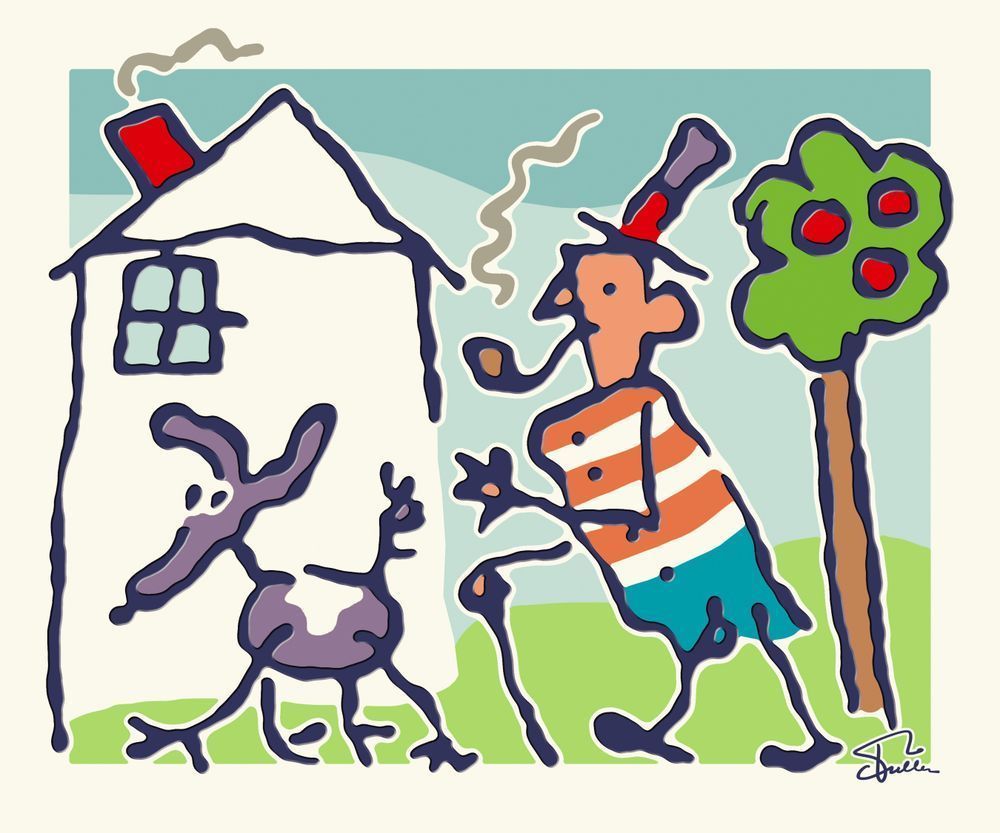 Dog Walker Art | Art of Van Evan Fuller