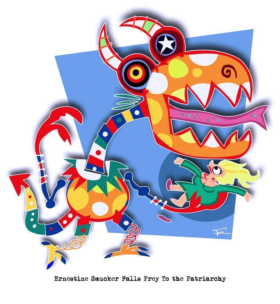 Ernestine Smucker Falls Prey To The Patriarchy Art | Art of Van Evan Fuller