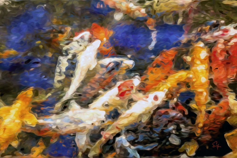 Koi Pond Art | Art of Van Evan Fuller