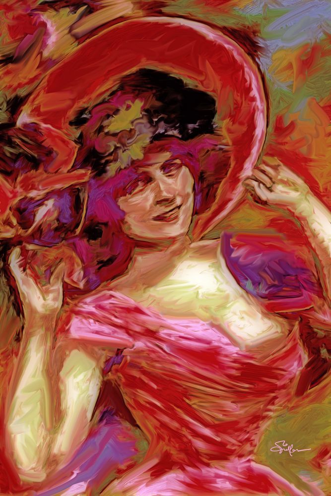 La Dame En Rouge Art | Art of Van Evan Fuller