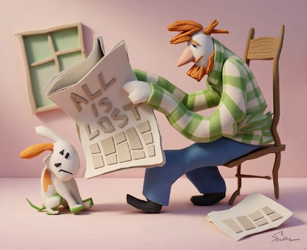 Man Reading a Newspaper 2