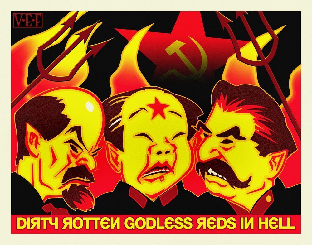 Dirty Rotten Godless Reds In Hell Art | Art of Van Evan Fuller