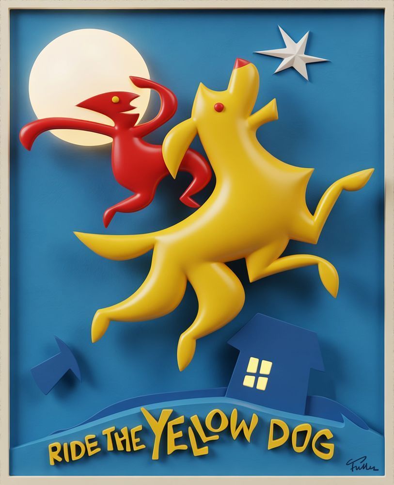 Ride The Yellow Dog 2 Art | Art of Van Evan Fuller