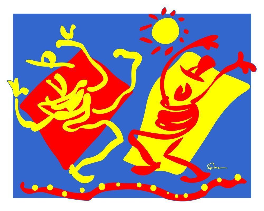 Primal Dance In Primary Colors Art | Art of Van Evan Fuller