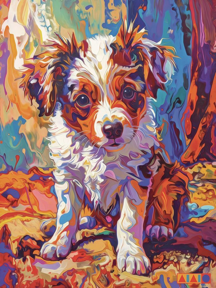 Painted Puppy Art | Art of Van Evan Fuller