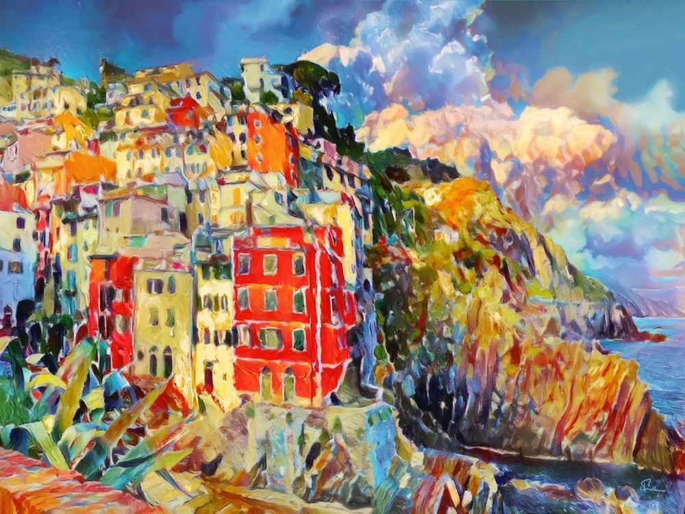 Village By The Sea Art | Art of Van Evan Fuller