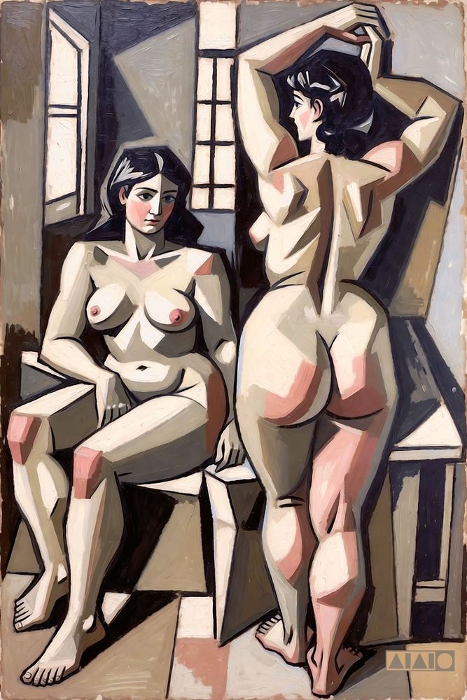 Two Studio Models Art | Art of Van Evan Fuller