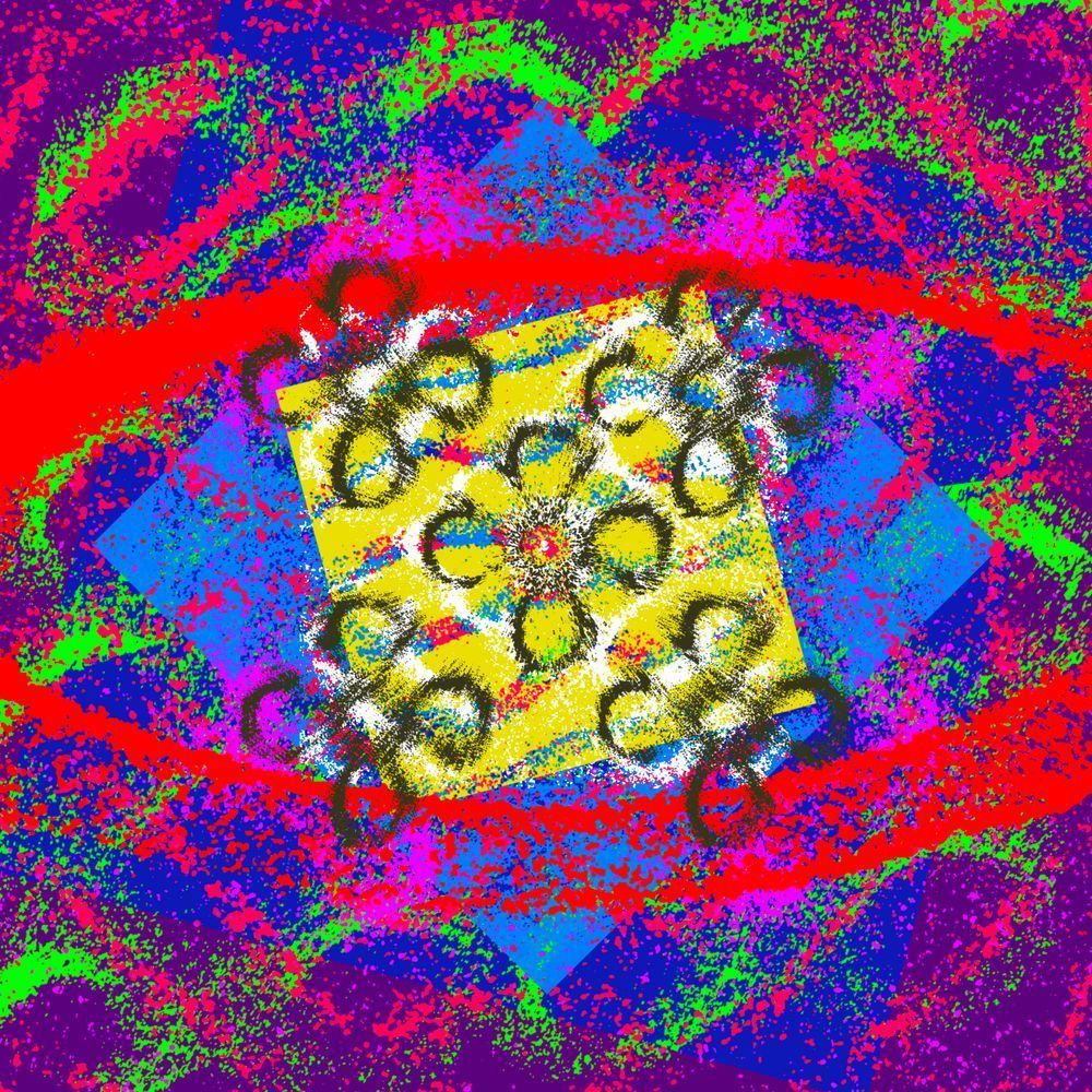 Con Altura - Rosalia and J Balvin Song-Inspired Contemporary Painting (VibraVisions)