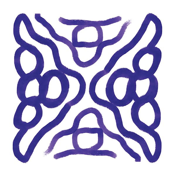 Healing Frequencies Blue Giclee Art Print (491-550 Hz) | Soothing Abstract Art