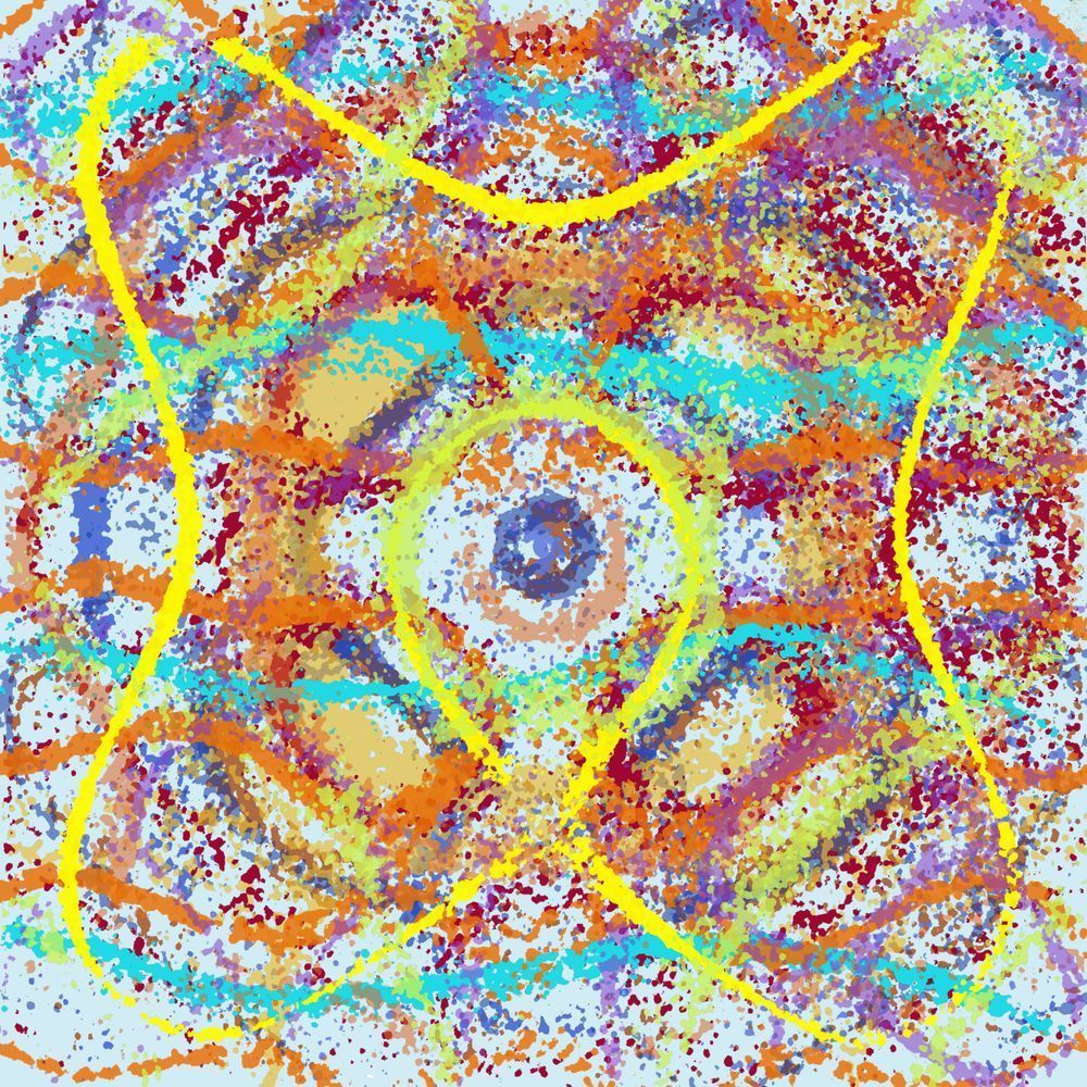 Nada Particular - Miguel Bose, Ana Torroja Song-Inspired Abstract Giclee (VibraVisions)