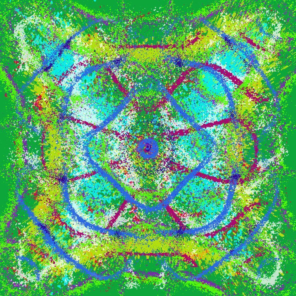 Tu Jardin Con Enanitos - Melendi Song-Inspired Contemporary Painting (VibraVisions)