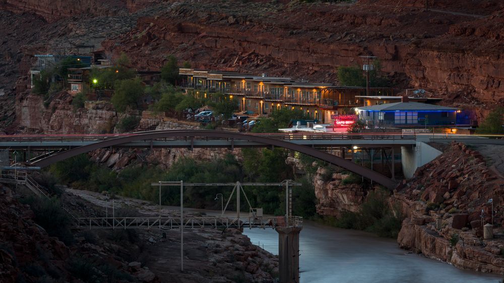 San Juan Motel - Serene Twilight Landscape Photography