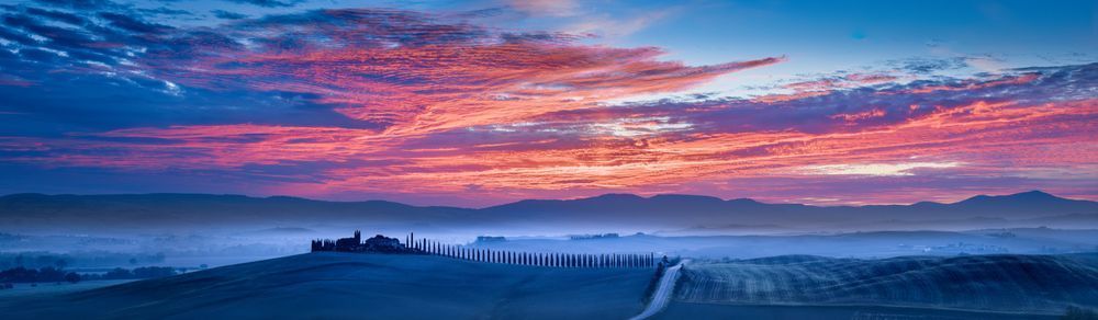 Blue Dawn - Serene Tuscan Sunrise Photography