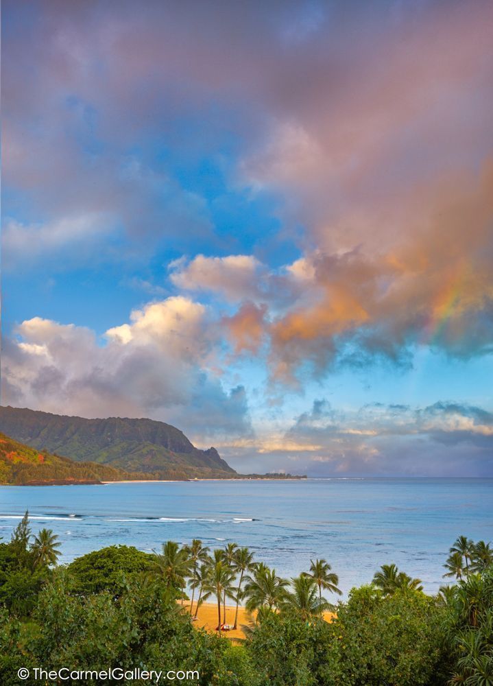 photo of sunrise over Hanalei Bay