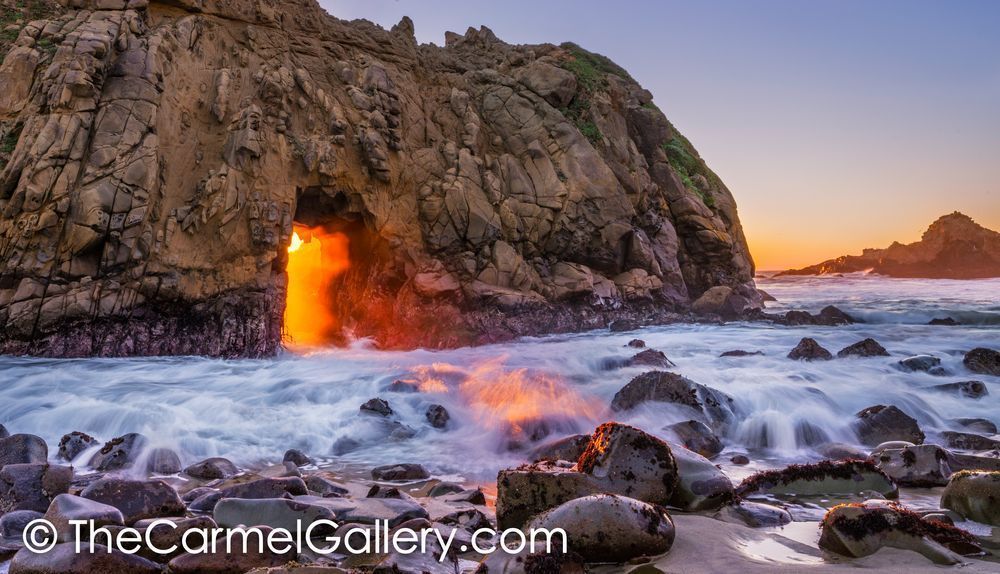 Keyhole Arch Sunset, Big Sur