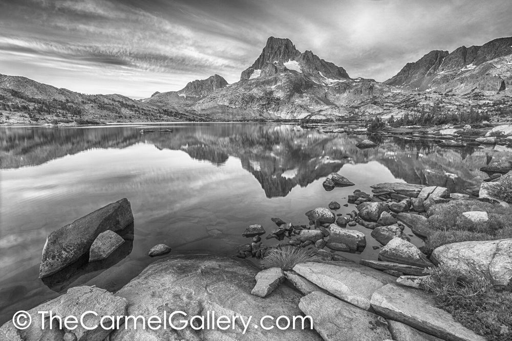 Morning Calm Banner Peak BW