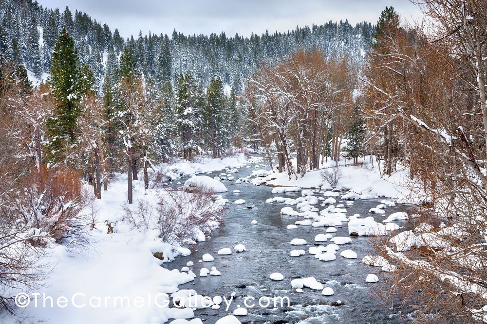 Spring Snow Truckee River Photography Art | The Carmel Gallery