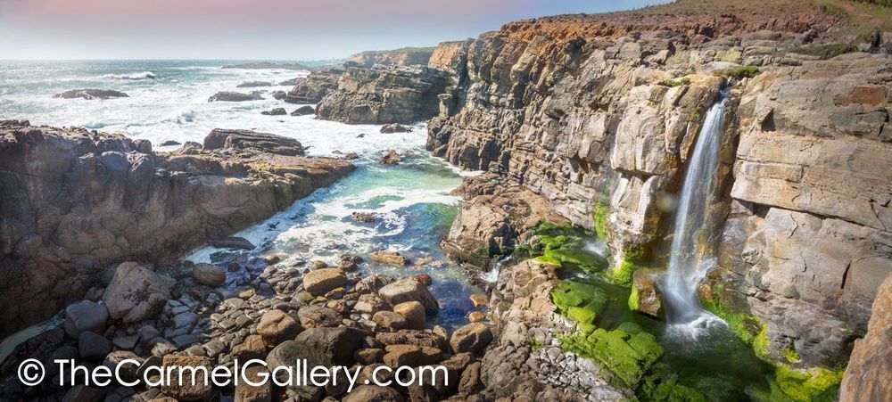 Seaside Waterfall Sonoma Coast Photography Art | The Carmel Gallery