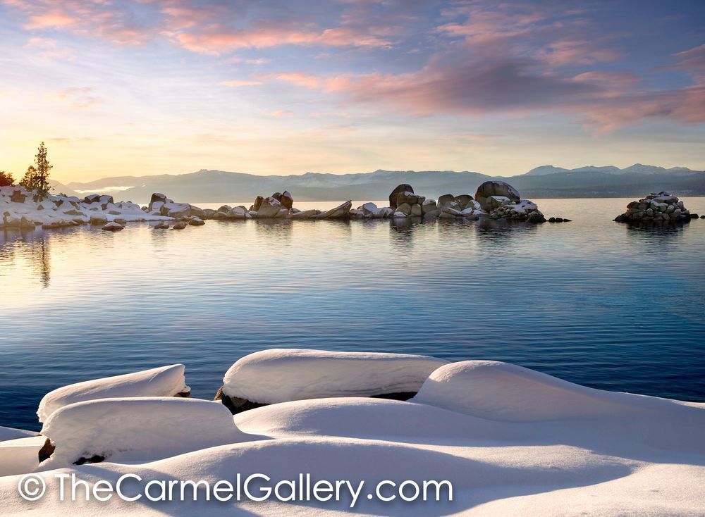 Snow Rocks Lake Tahoe
