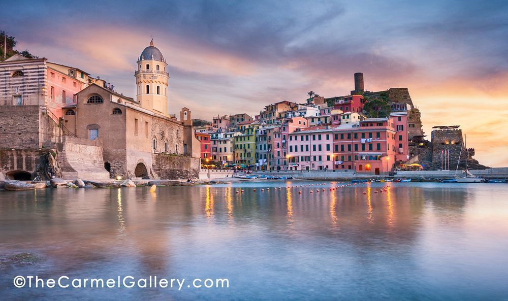 Vernazza Sunset Cinque Terre Photography Art | The Carmel Gallery