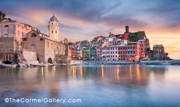 Vernazza Sunset Cinque Terre Photography Art | The Carmel Gallery