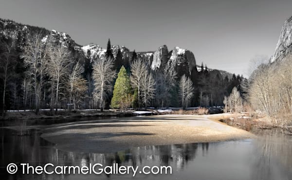 Winter Light Yosemite BW