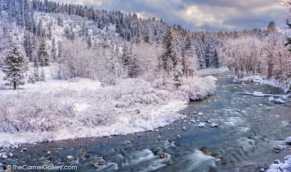 Winter Panorama Truckee River Photography Art | The Carmel Gallery