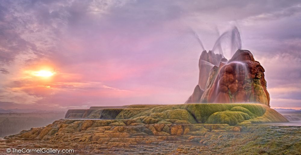 Fly Geyser at Sunrise