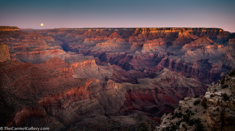 Sunrise Moon, Grand Canyon Photography Art | The Carmel Gallery