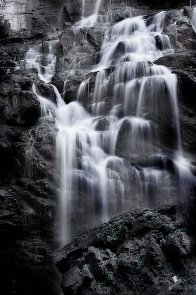 A Timeless Black and White Waterfall Photograph from Montana