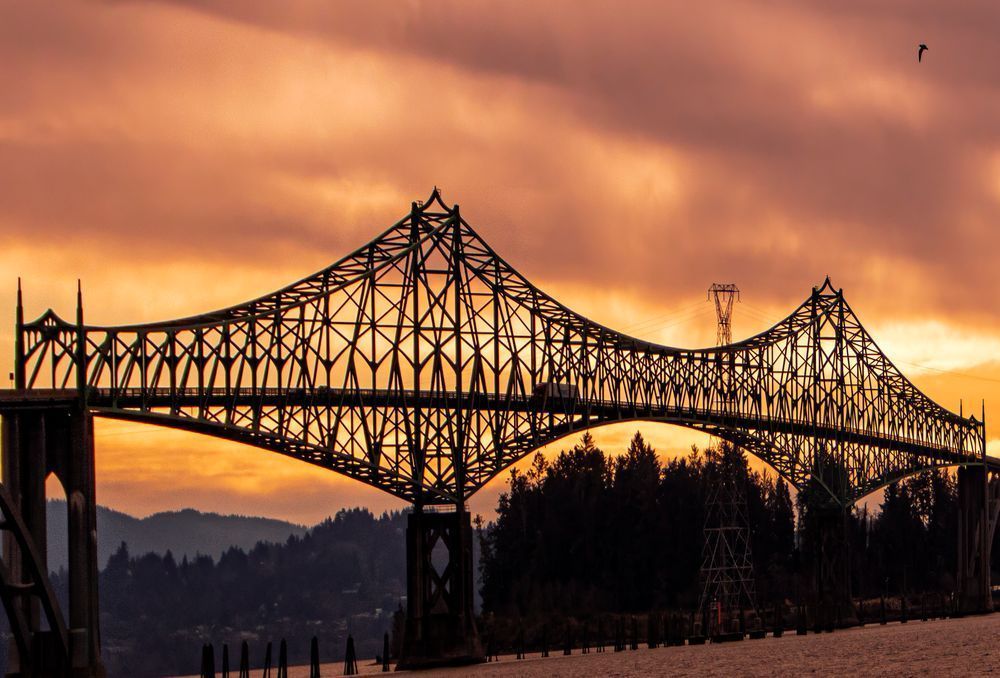 Bridging Horizons – McCullough Memorial Bridge Sunset | Fine Art Photography by Janie Lynn