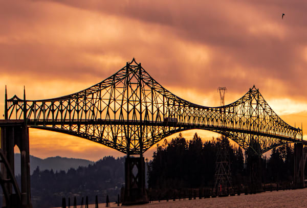 Bridging Horizons – McCullough Memorial Bridge Sunset | Fine Art Photography by Janie Lynn