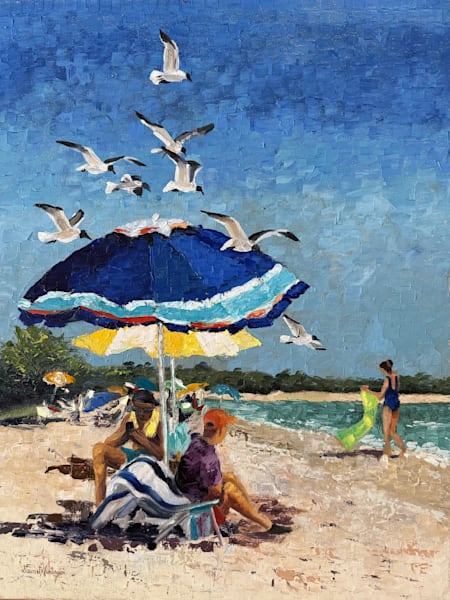 Hovering Seagulls