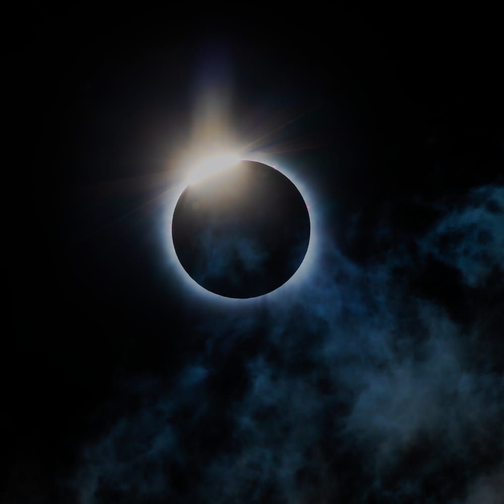 24 Solar Eclipse 22 Diamond Ring With Clouds Photography Art | Kasdenphotography.art