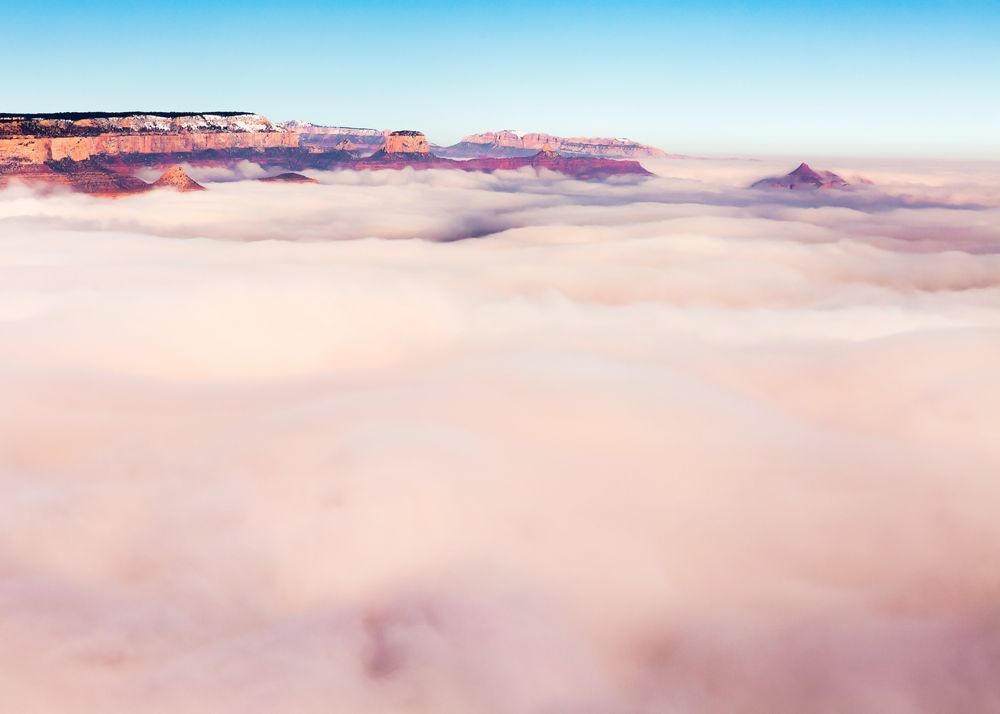 Grand Canyon Air Inversion Clouds Photography Art | Kasdenphotography.art