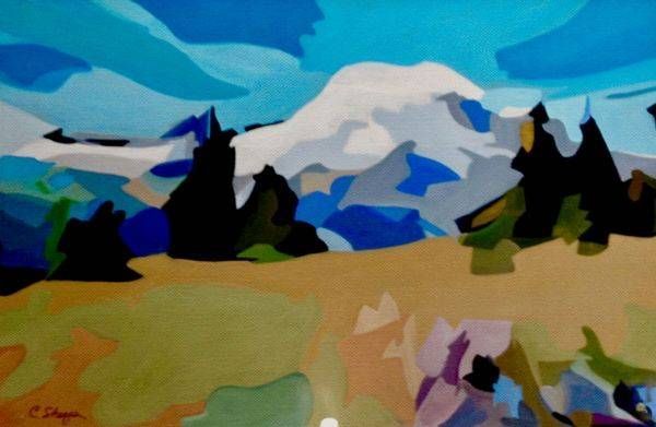 Mt. Rainier Wildflowers Art | csharp art