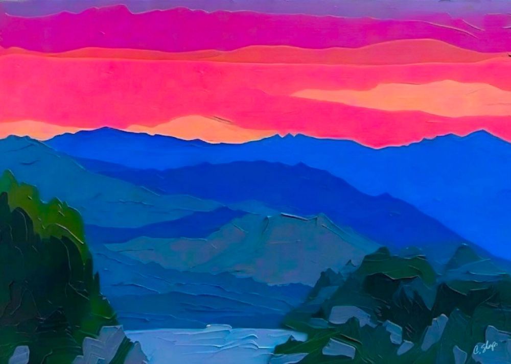 Lake Sunset Art | csharp art