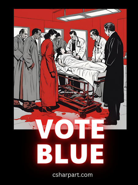 Vote Blue Art | csharp art