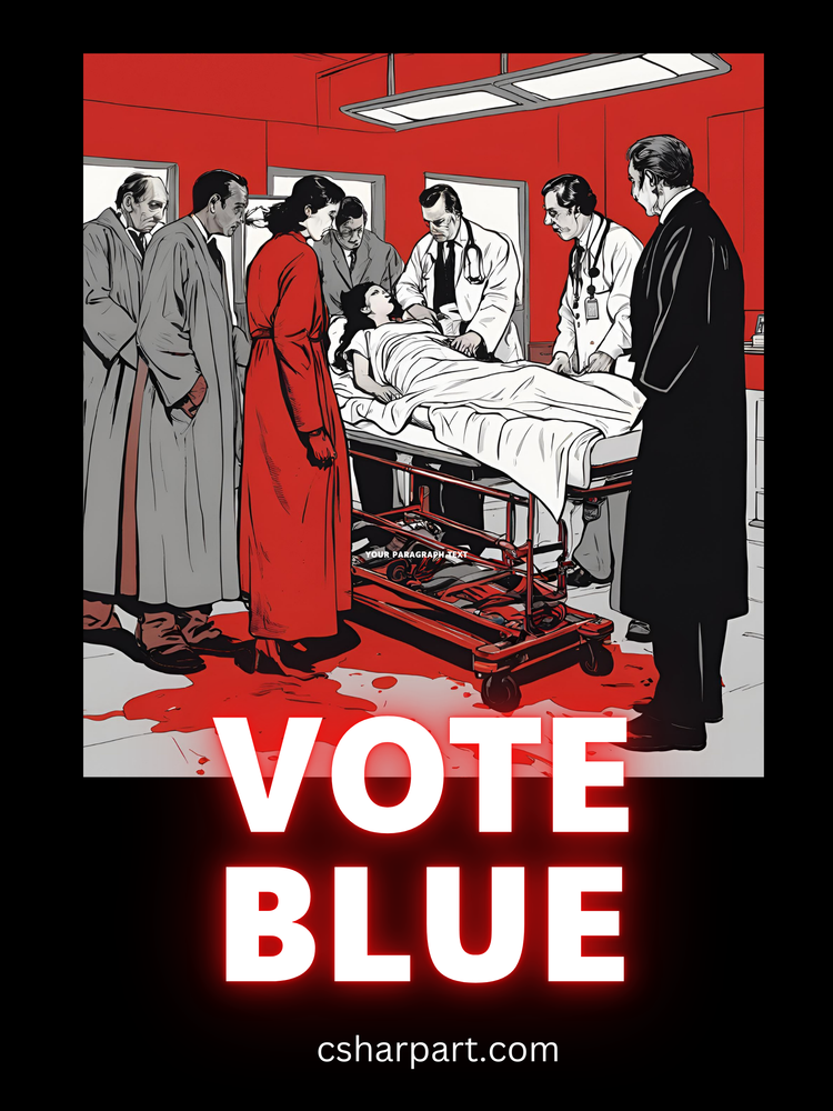 Vote Blue Art | csharp art