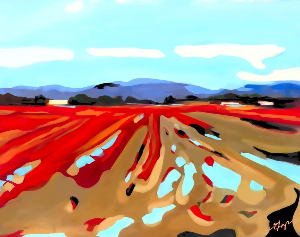 Puddles & Tulips Art | csharp art