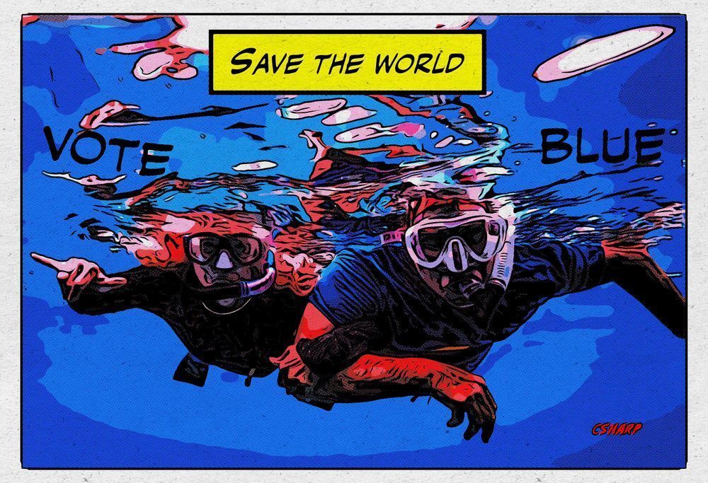 Vote Blue Art | csharp art