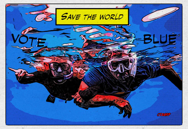 Vote Blue Art | csharp art