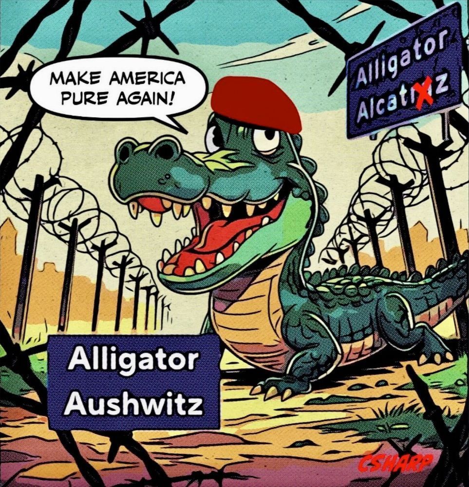 Alligator Auschwitz Cartoon Art | csharp art