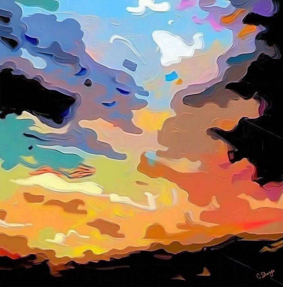 Sky In Blue And Orange Art | csharp art