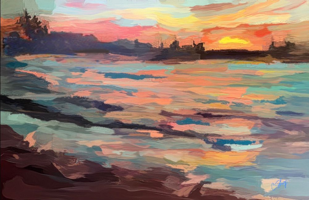 Alki Sunset Lll Art | csharp art